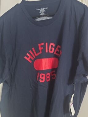 Tommy Hilfiger Kids Navy Tee with Red Graphic